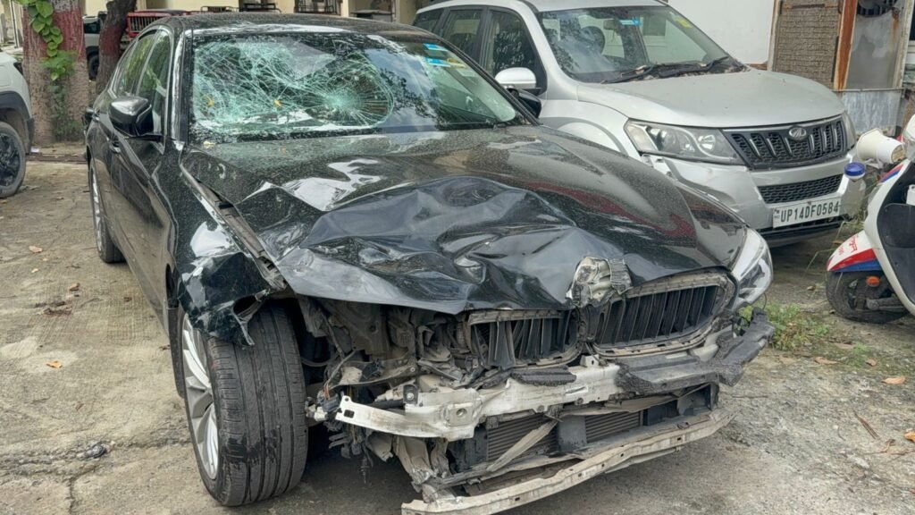 5-Year-Old Girl Dies After Speeding BMW Hits Scooter in Noida; 2 Students Arrested