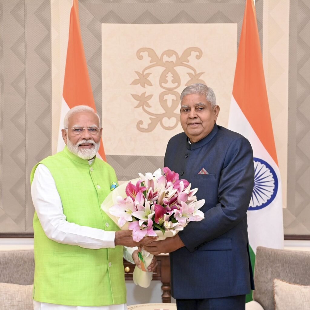 PM Modi Wishes Him 'Good Health' As Jagdeep Dhankhar Resigns As Vice President