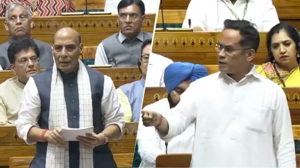 'Were Rafale Jets Shot Down?': Gaurav Gogoi Challenges Rajnath Singh in Fiery Parliament Debate